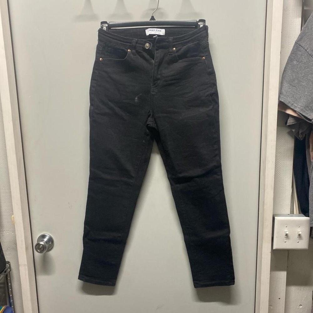 Wax Jean Skinny Jeans Womens High Rise Black Size 3/26 Good
